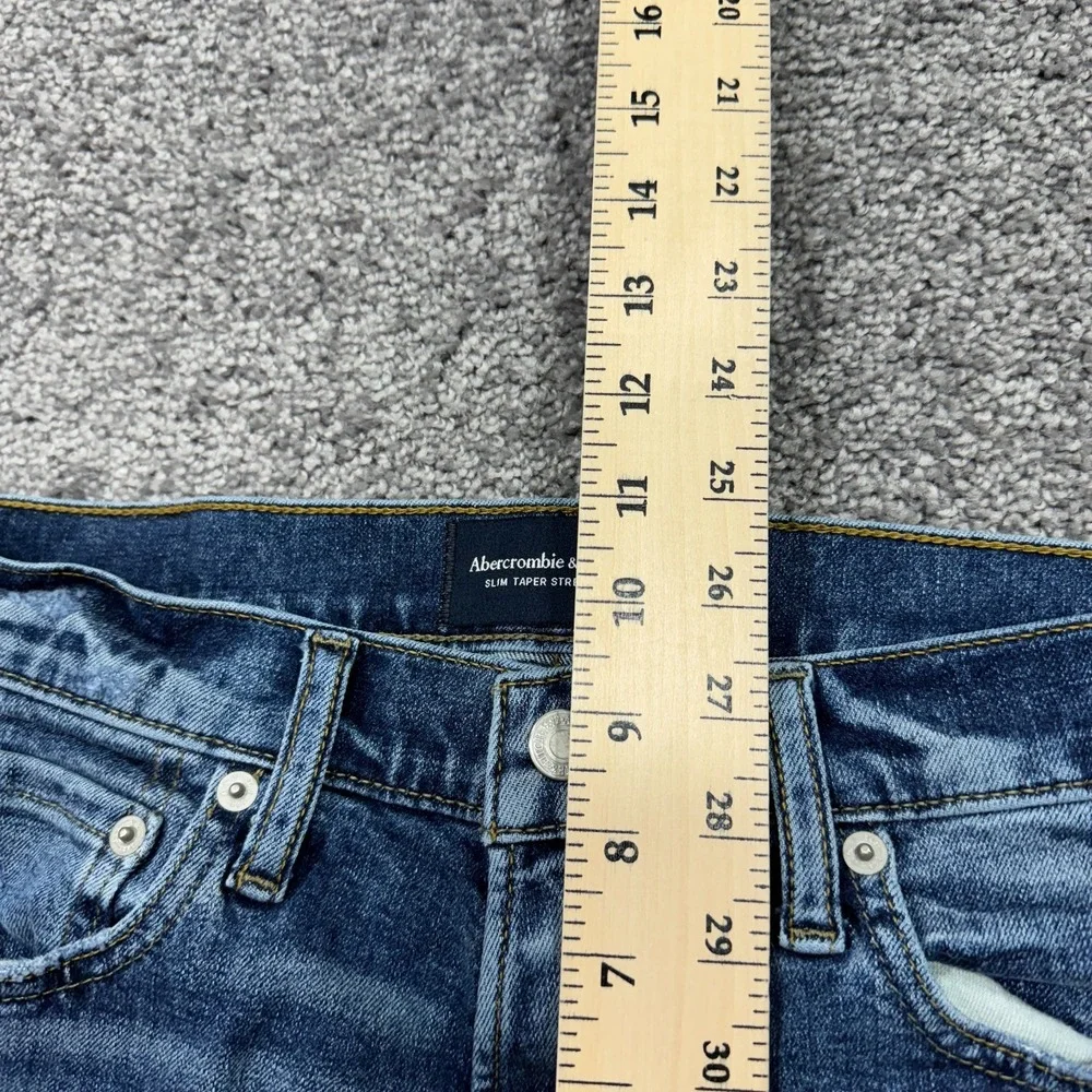 Abercrombie & Fitch Jeans Mens 31x32 Blue Slim Taper Stretch Medium Wash Denim
